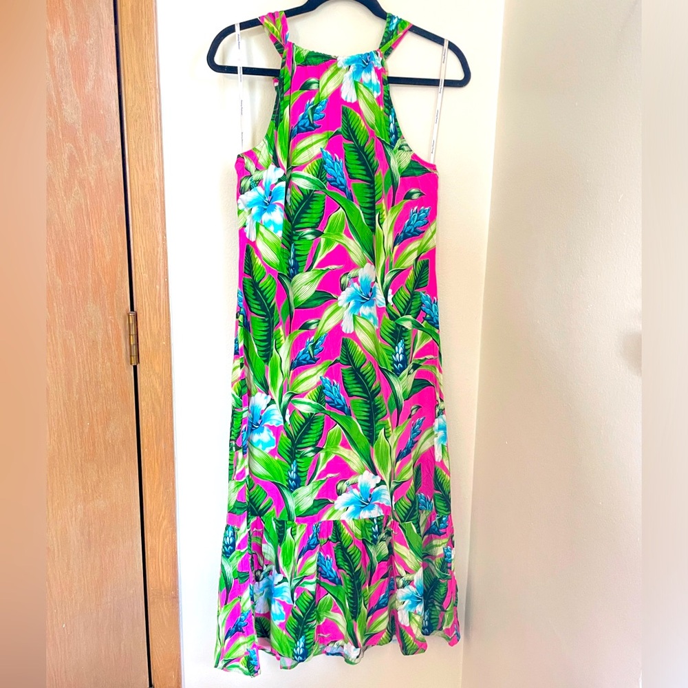 Tommy Bahama Pink Floral Halter Dress
